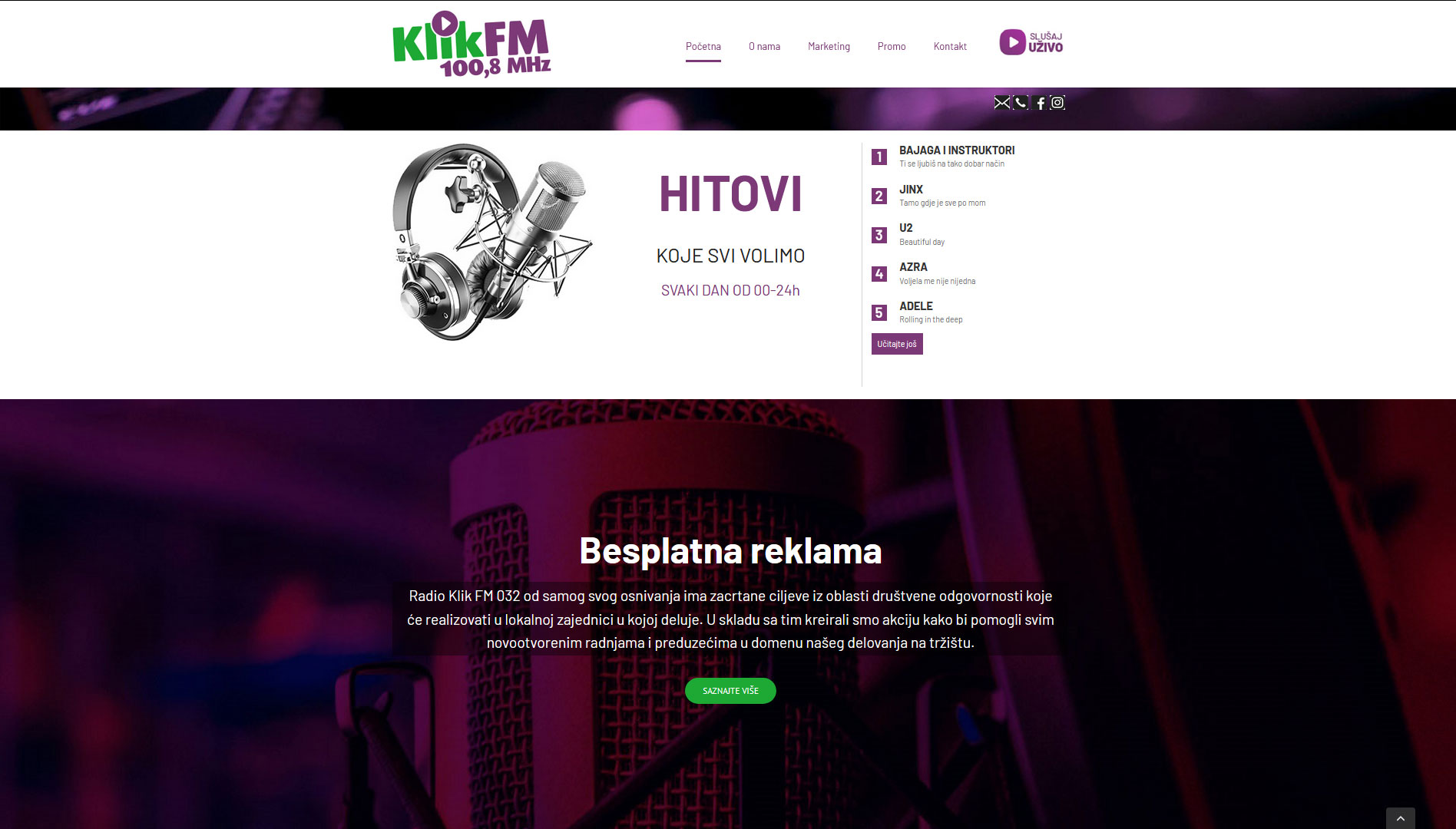 Radio Klik FM 100,8 MHz Čačak