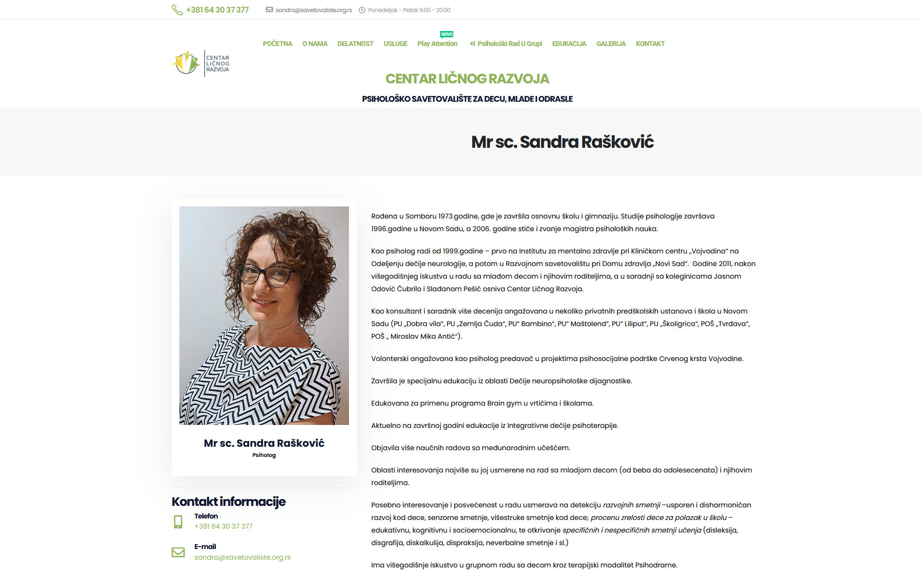 Centar licnog razvoja Sandra Raskovic