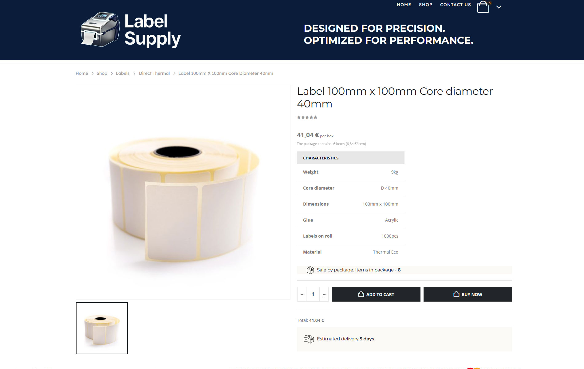 Label Supply per box