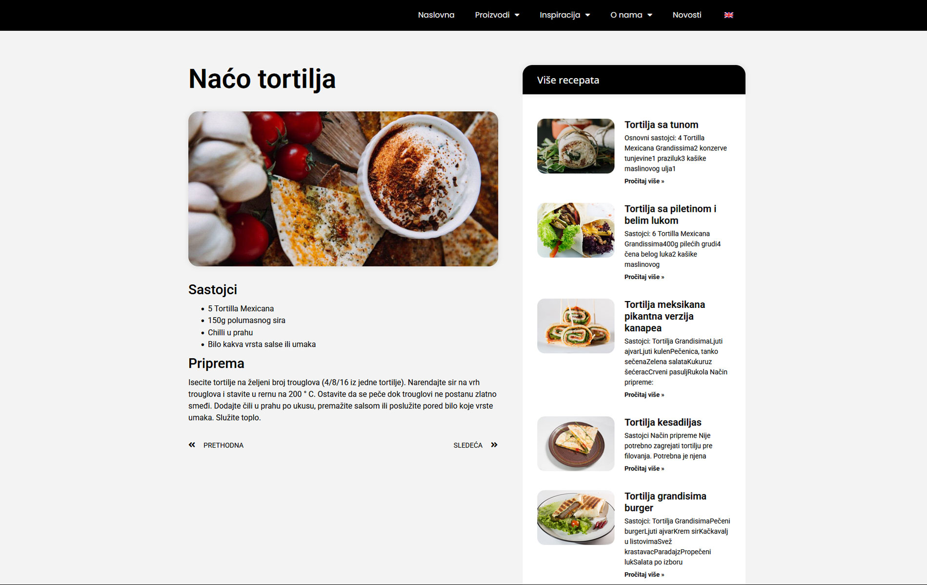 PIP NS naco tortilja