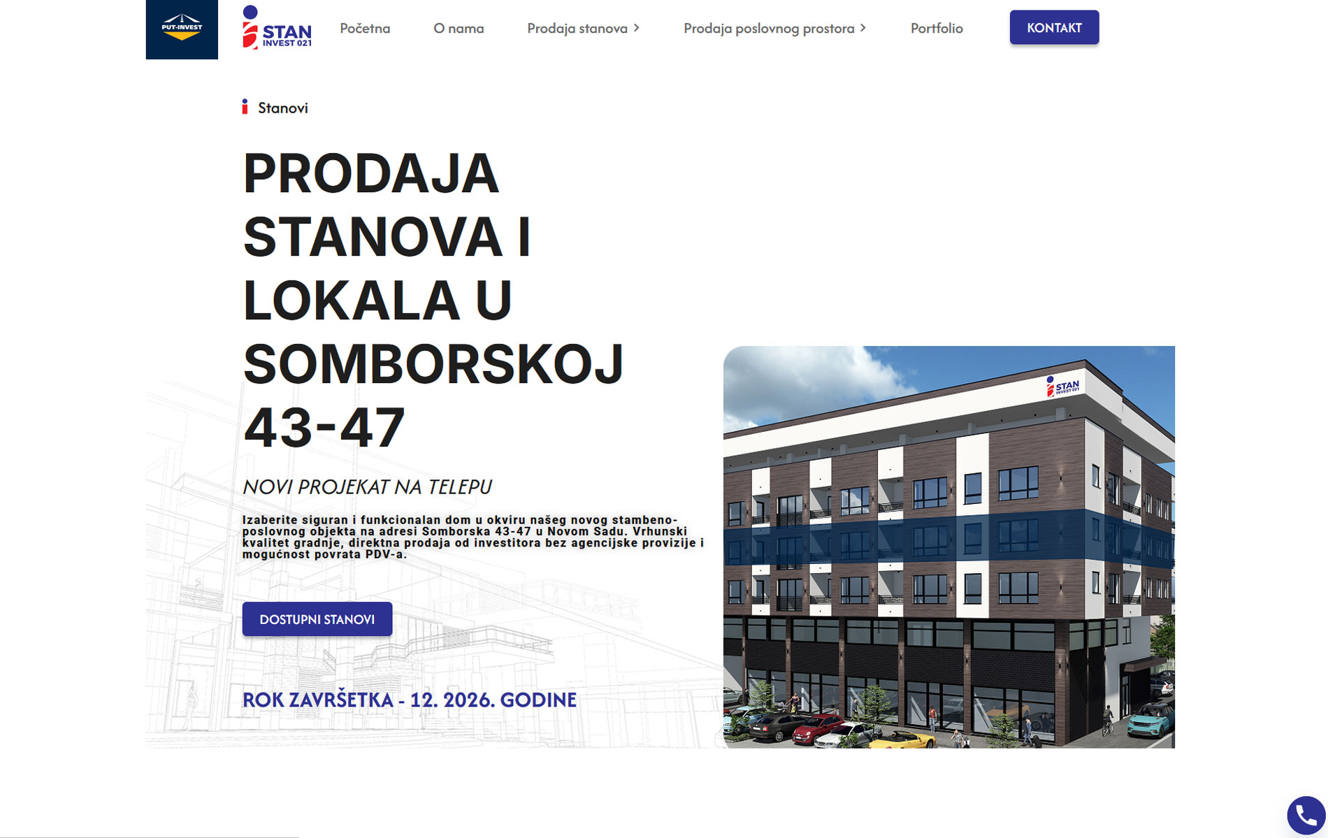 Prodaja stanova i lokala Stan invest