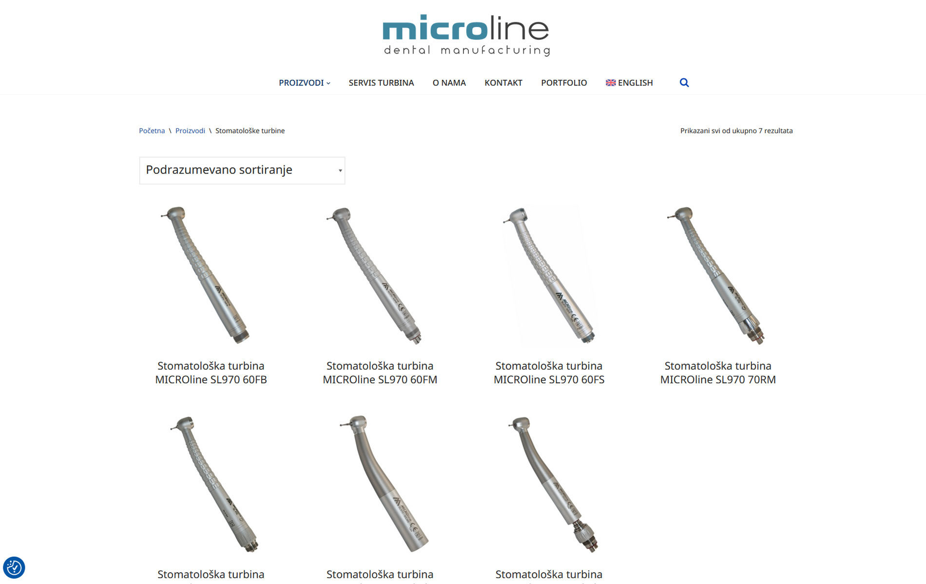 Microline dental turbine
