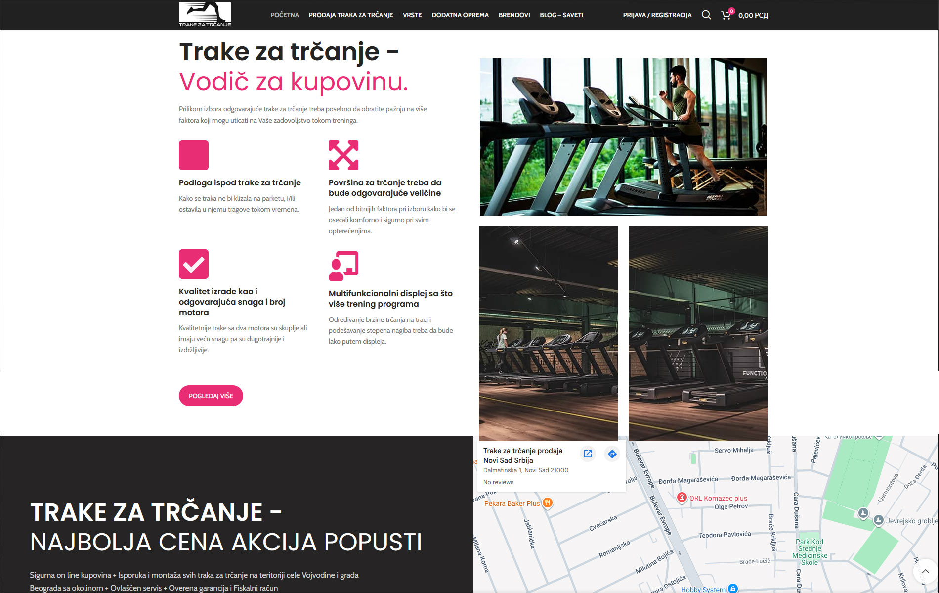 Trake za trcanje vodic za kupovinu